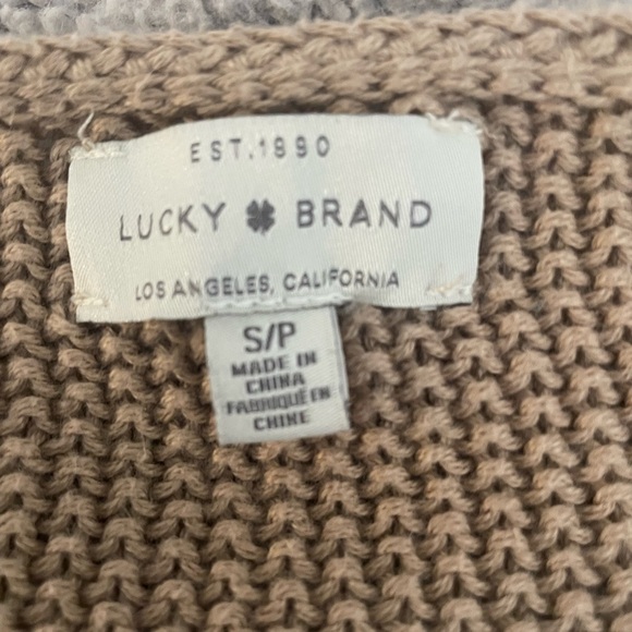 Lucky Brand Tan V-Neck Sweater - Picture 4 of 9